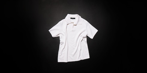 Poloshirt aus Seide und Baumwolle mit Stickerei