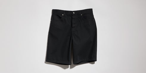 コットン デニム ショートパンツ