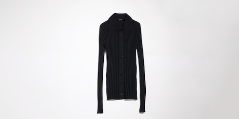 Fine rib viscose cardigan in black | GUCCI® UK
