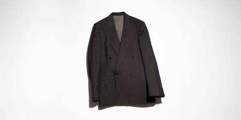 ピンストライプ ウールモヘア ジャケット