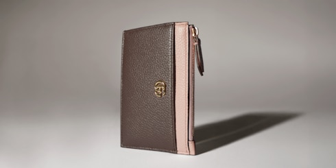 ダブルG バイカラー ジップ キーポーチ