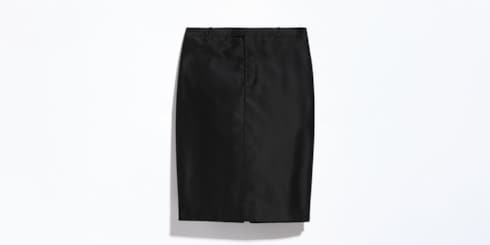 Fine silk faille skirt