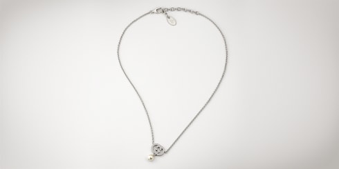 Collier avec cristaux et perles