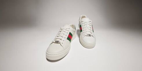 Zapatilla Gucci Ace con tribanda Web hombre