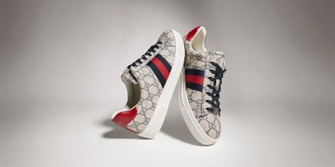 Tenis Gucci Ace con tribanda Web para mujer