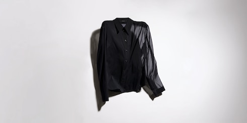 Silk stretch chiffon shirt