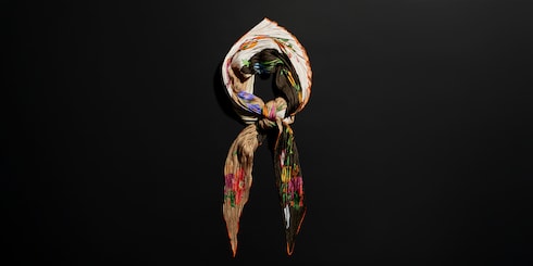Printed silk shawl