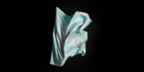 Printed silk twill carré