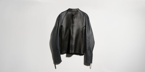 グレイニーレザー ジップジャケット