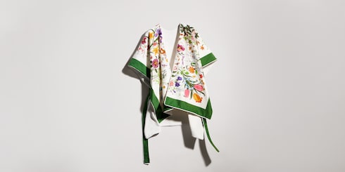 Vestido capa de algodón con estampado