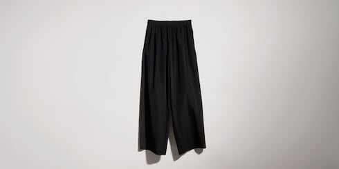 Pantalone in faille di cotone e acetato