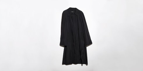 Cappotto in faille di cotone e acetato