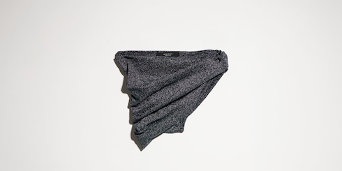 Jupe drapée en viscose stretch lamé