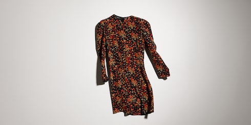 Vestido de seda estampado