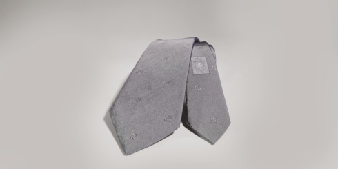 Cravate en jacquard de soie Double G