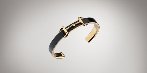 Bracciale rigido Horsebit smaltato