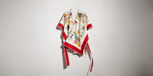 Robe cape en tissu éponge de coton imprimé