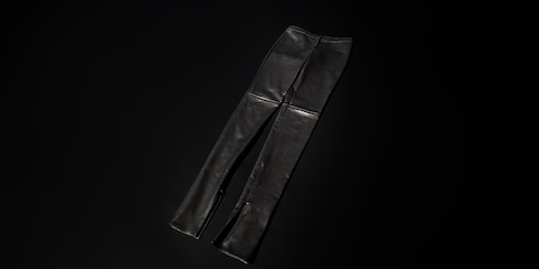 Pantalone skinny in leggera pelle stretch