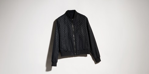 Wendbare Jacke aus leichter Seidenfaille mit Reißverschluss