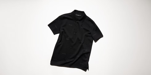 Polo in lana e seta Gucci jacquard