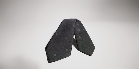Krawatte aus Seidenjacquard mit Doppel G