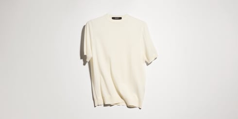Pullover in lana fine con ricamo