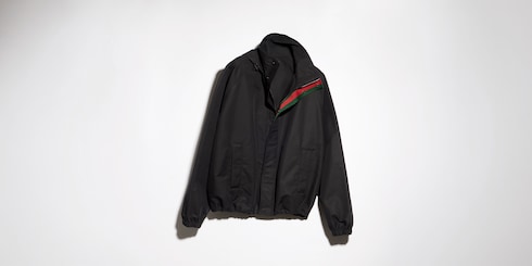 Compact cotton canvas zip jacket