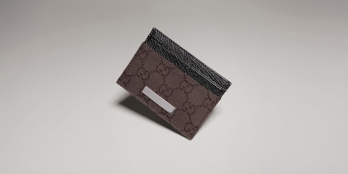 Card case with Gucci plaque