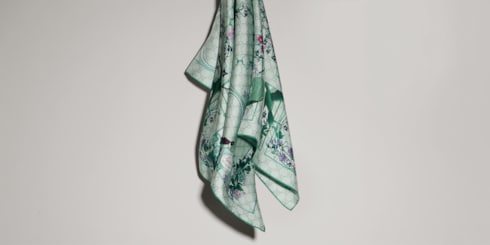 Printed silk twill carré