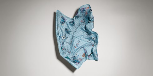 Printed silk twill carré