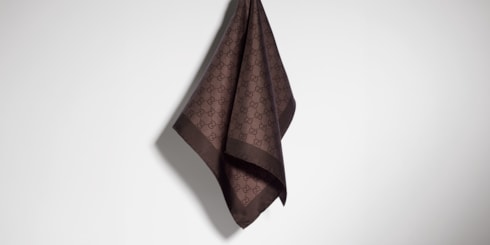 Carré in seta GG twill jacquard