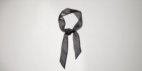Printed silk chiffon ribbon