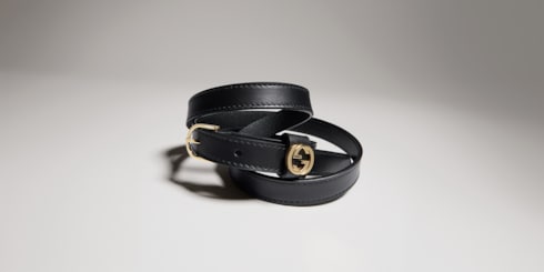 Thin belt with round buckle
