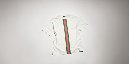 Playera de jersey de algodón con estampado