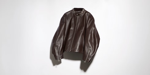 Jacke aus behandeltem Stierleder