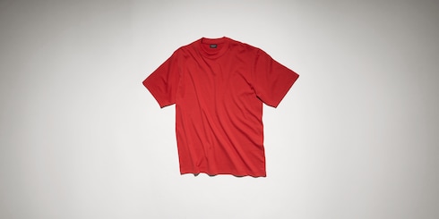 T-Shirt aus Baumwoll- und Seidenjersey