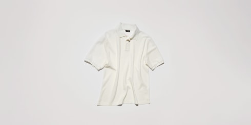 Polo en jacquard de jersey technique GG