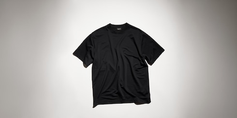 Cotton jersey T-shirt with devoré detail
