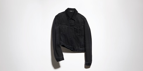 Veste en jean de coton délavé