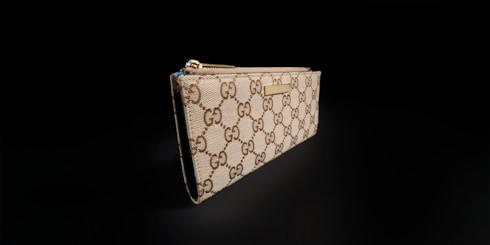 Long wallet with Gucci plaque