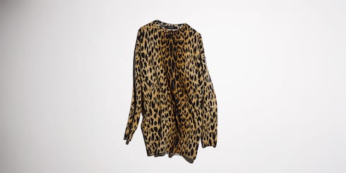 Robe en maille de cachemire imprimée