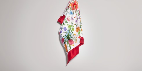 Printed silk twill carré