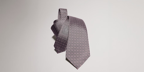 Interlocking G silk jacquard tie