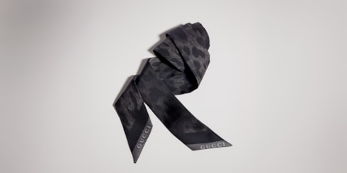 Band aus Seidentwill mit Print