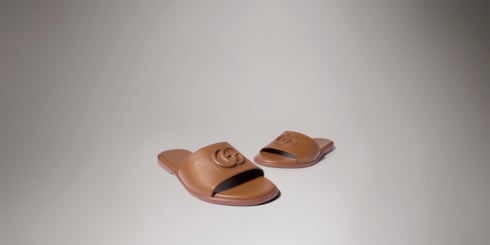 Women's slide sandal with Double G