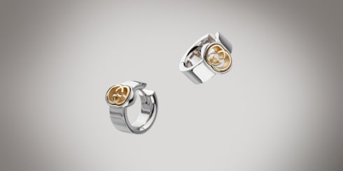 Mini créoles Gucci Interlocking