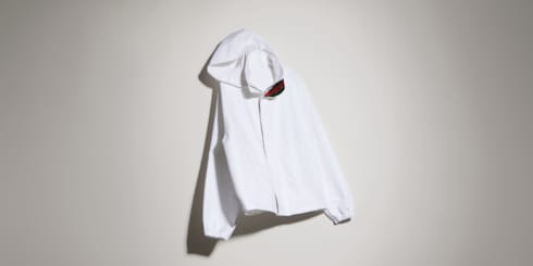 Chaqueta compacta de lona de algodón con cremallera