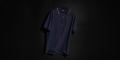 Cotton jersey piquet polo shirt