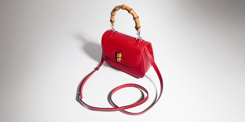 Gucci Bamboo 1947系列竹节迷你手袋