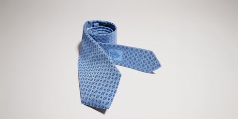 Interlocking G silk jacquard tie